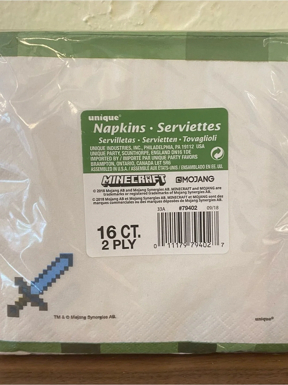 Minecraft Party Supplies Bundle Plates & Napkins Creeper Theme New